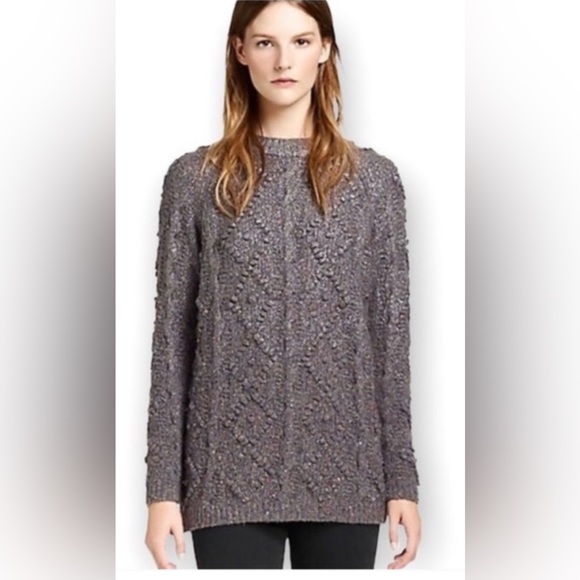 Tory Burch Shawn Metallic Cable Knit Sweater - Picture 6 of 6
